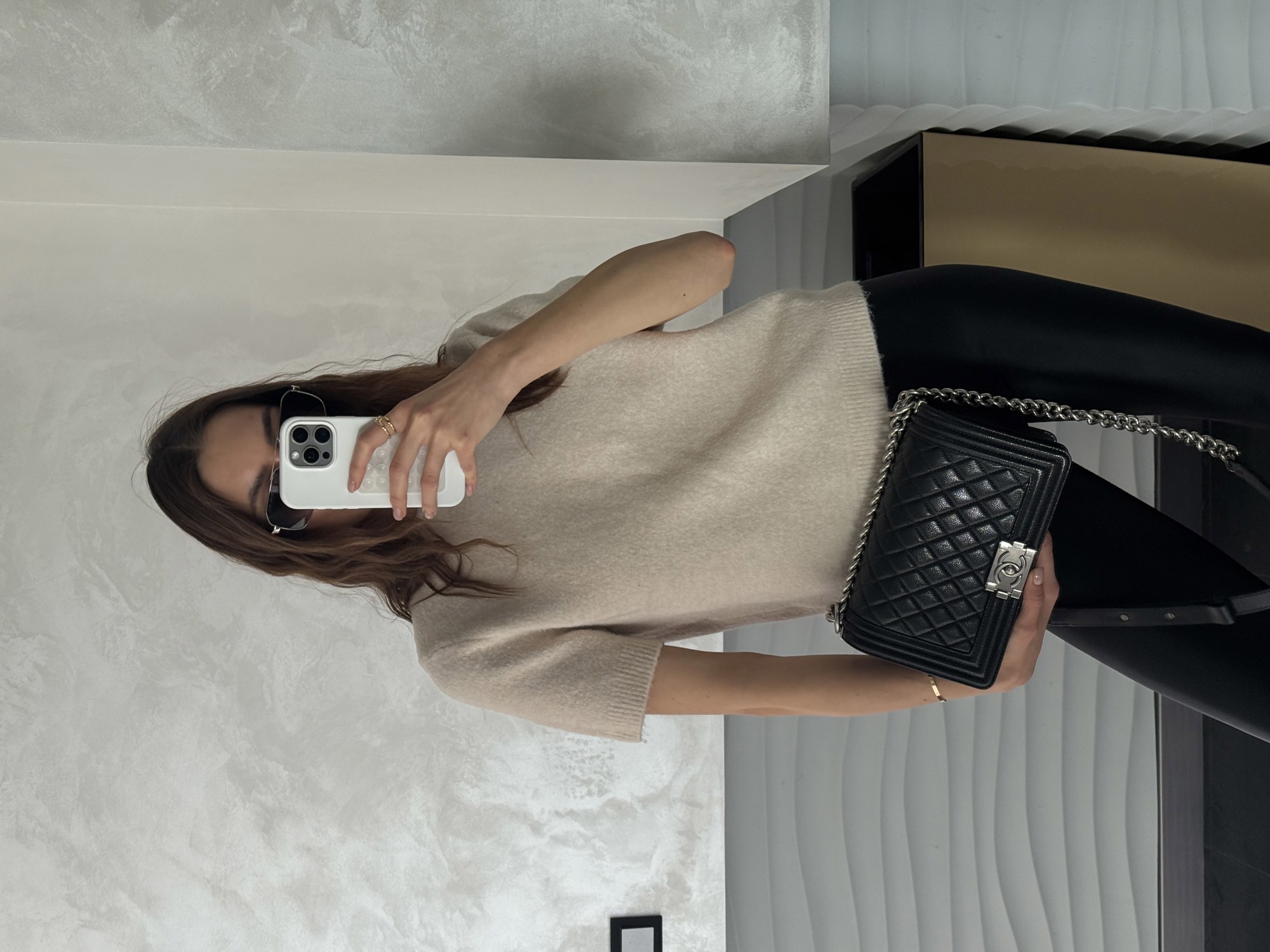 Chanel Medium Boy Black/Silver Caviar RHW Коробка магніт - 8