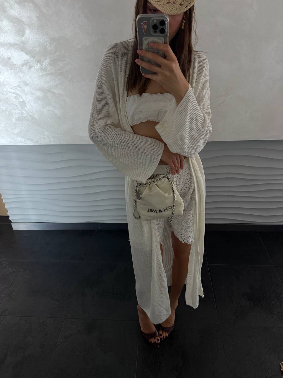 Chanel Milk Quilted Calfskin Mini 20 Bag Silver Hardware - 4