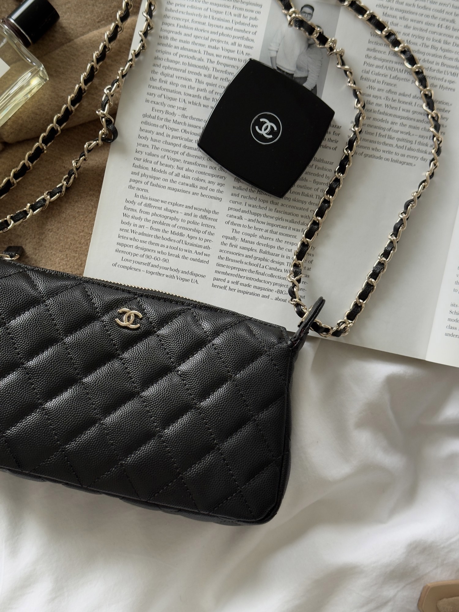 Chanel Mini Boston Chain Shoulder Bag Black/Gold - 9
