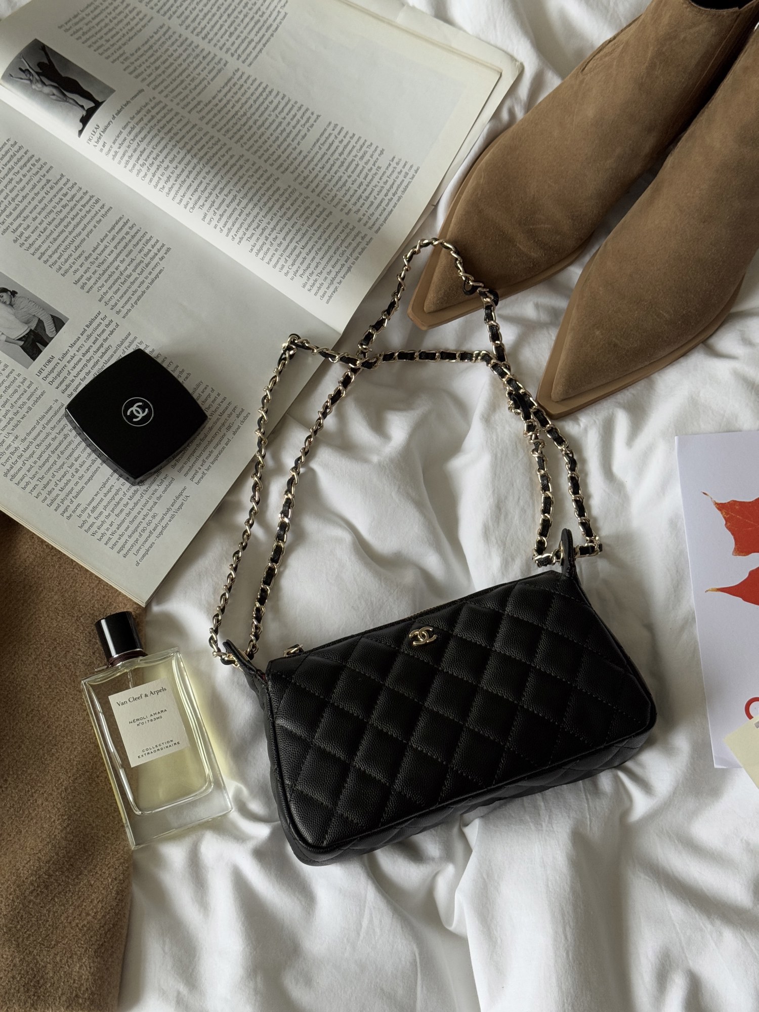 Chanel Mini Boston Chain Shoulder Bag Black/Gold - 15