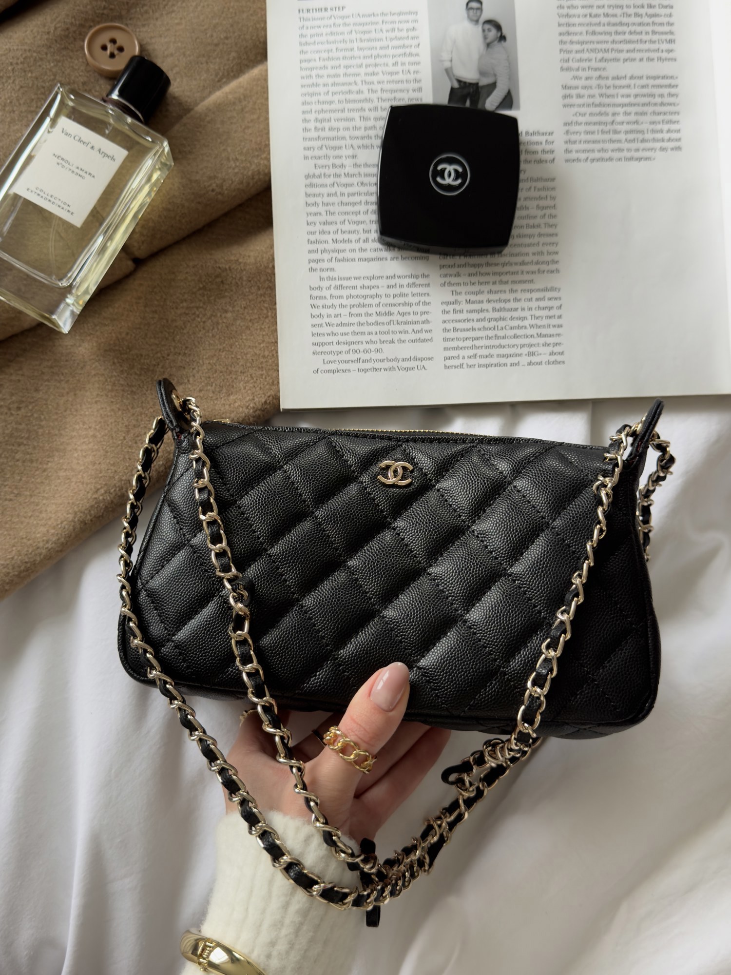 Chanel Mini Boston Chain Shoulder Bag Black/Gold - 4