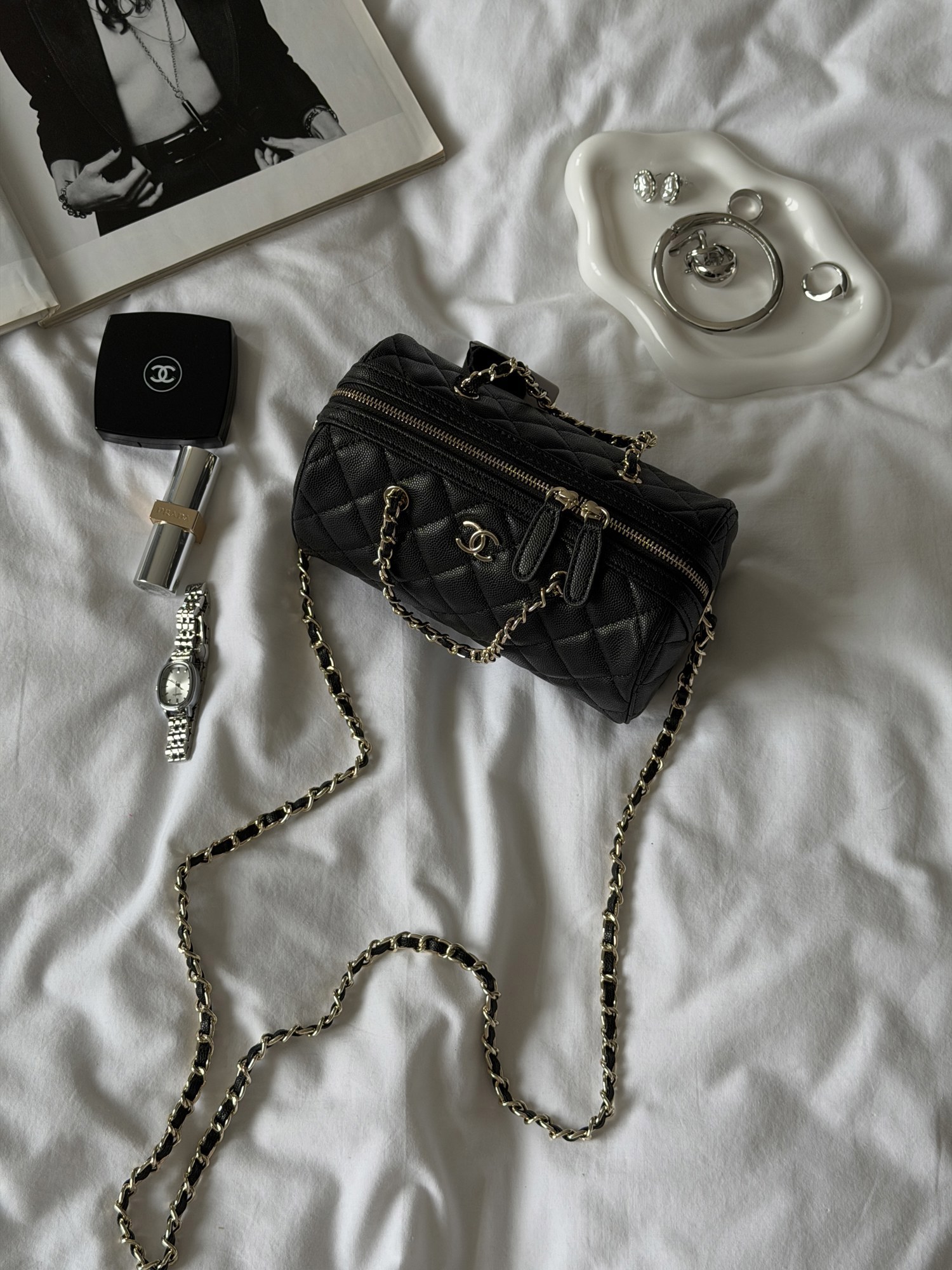 Chanel Mini Classic Bowling Bag Black - 9