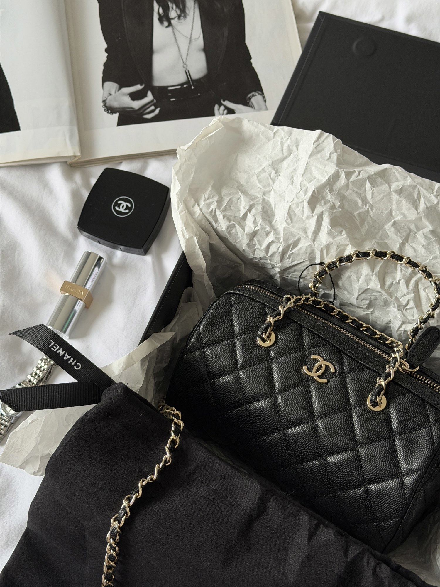 Chanel Mini Classic Bowling Bag Black - 3