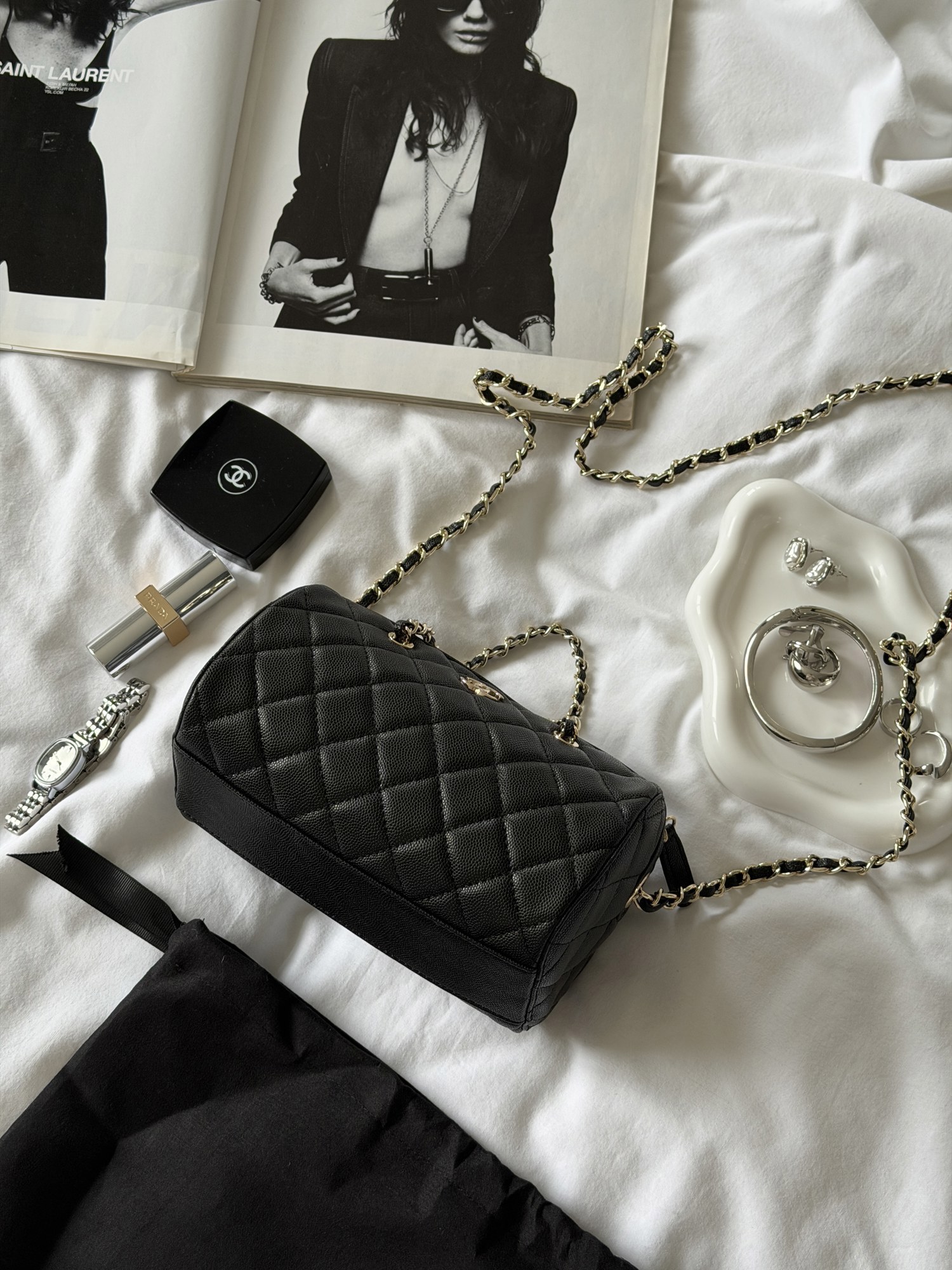 Chanel Mini Classic Bowling Bag Black - 5