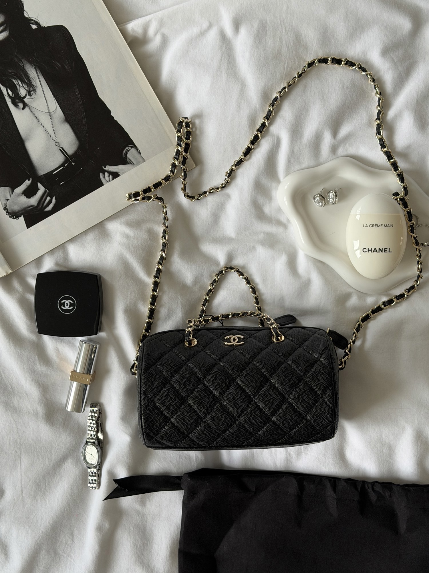 Chanel Mini Classic Bowling Bag Black - 4