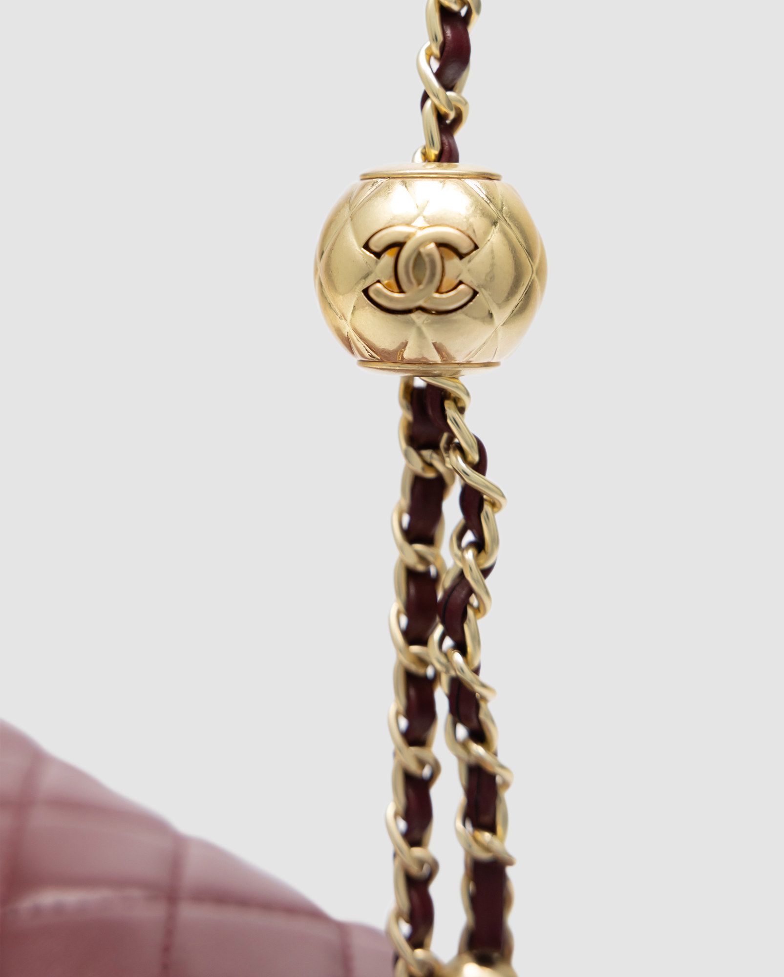 Chanel Mini Classic Single Flap in Burgundy/Gold - 5