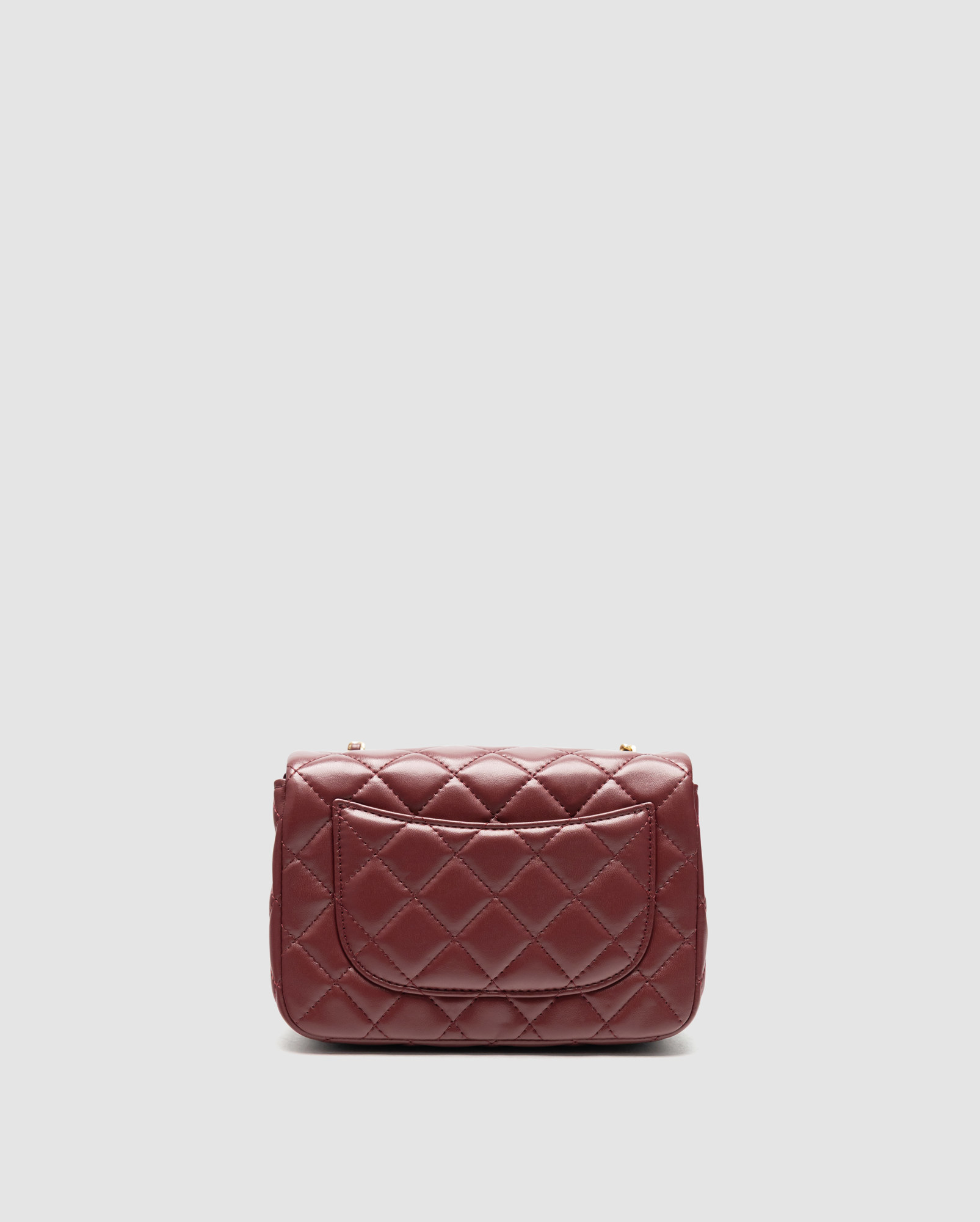 Chanel Mini Classic Single Flap in Burgundy/Gold - 3