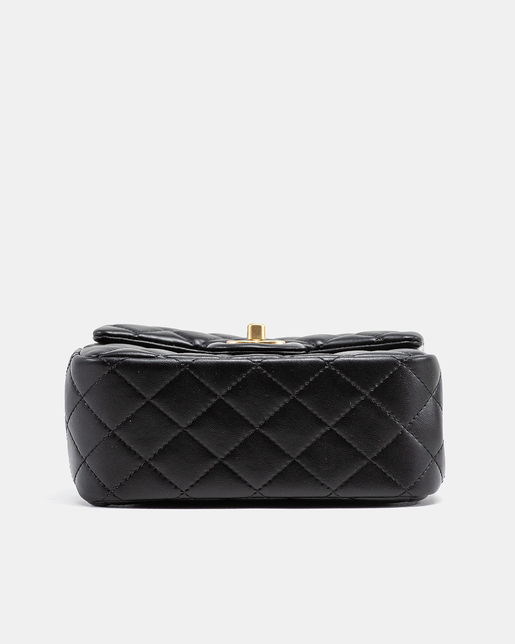 Chanel Rectangular Mini Classic Flap Bag in Black Lambskin with Gold Hardware - 10