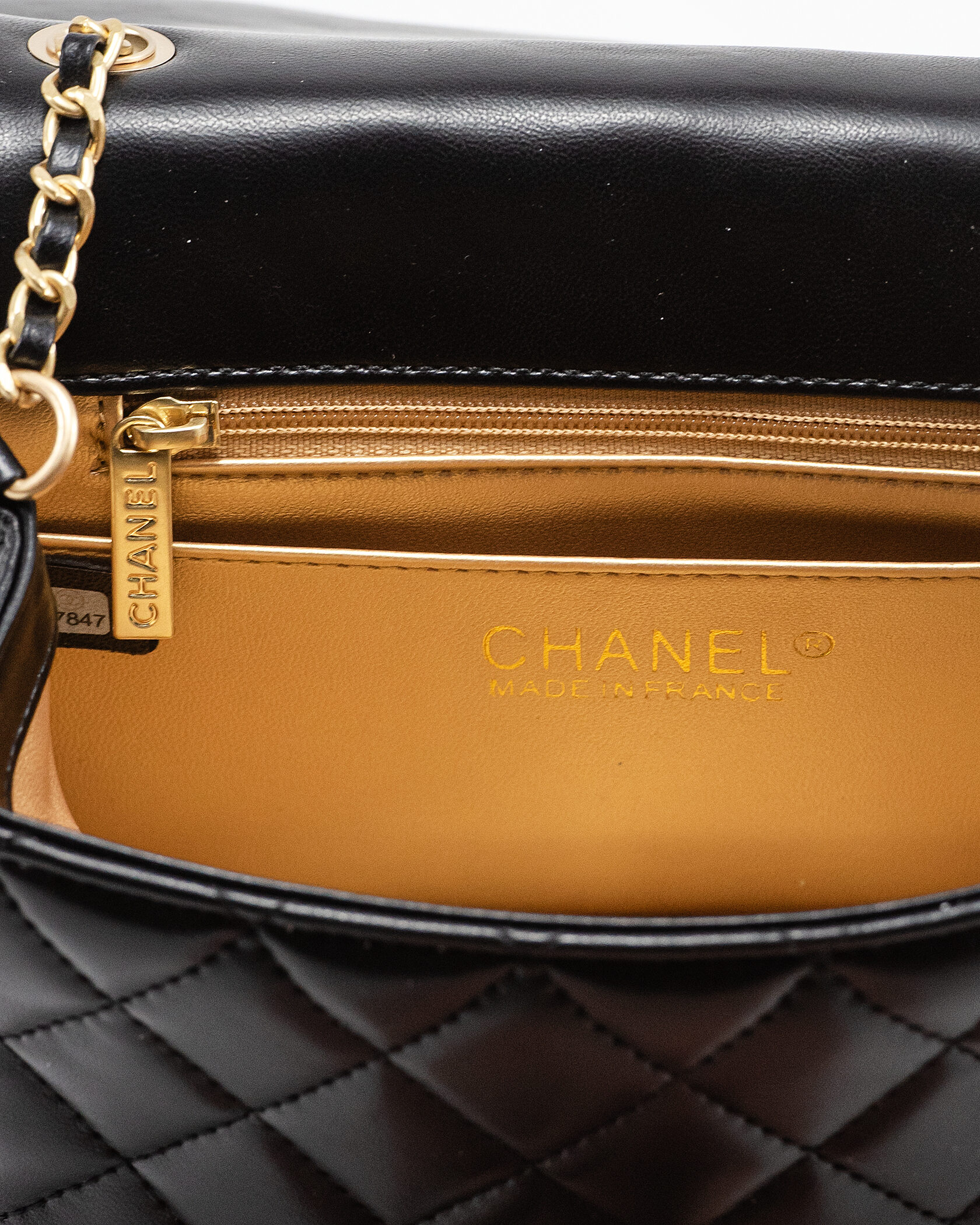 Chanel Rectangular Mini Classic Flap Bag in Black Lambskin with Gold Hardware - 13