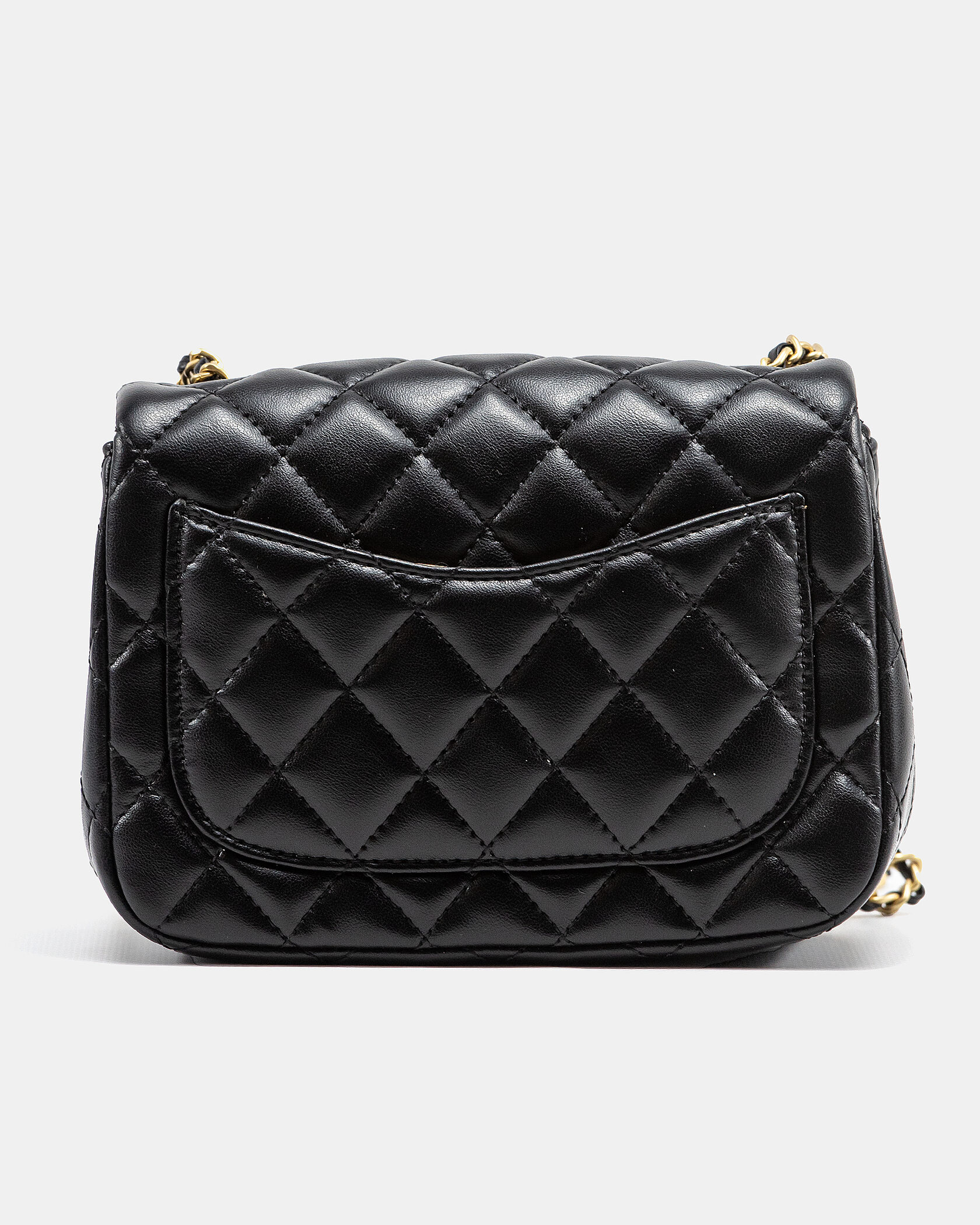 Chanel Rectangular Mini Classic Flap Bag in Black Lambskin with Gold Hardware - 9