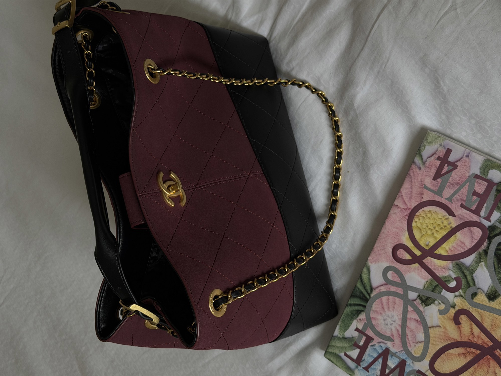 Chanel Shopping Bag 33 Burgundy/Gold - 10