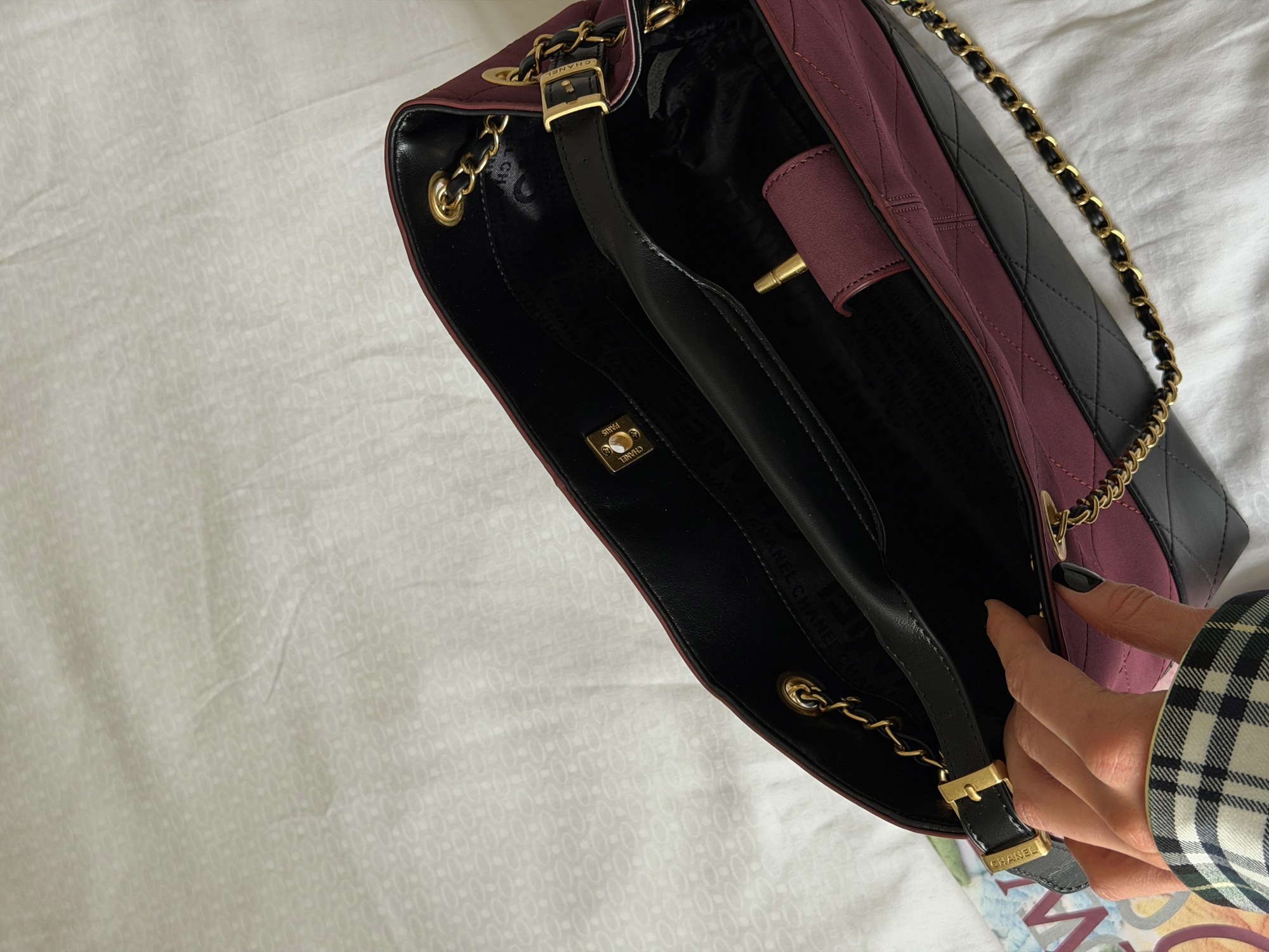 Chanel Shopping Bag 33 Burgundy/Gold - 2