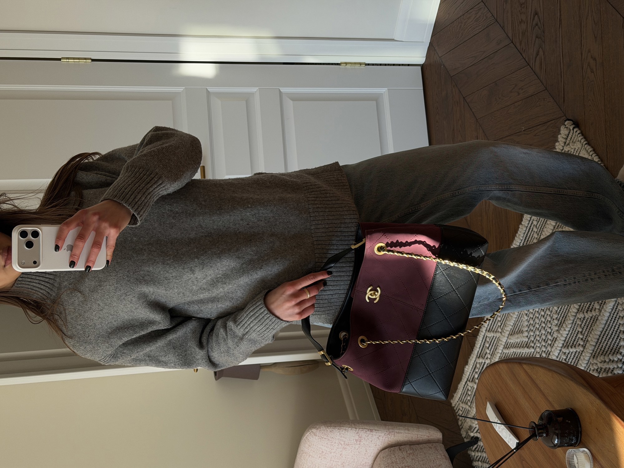 Chanel Shopping Bag 33 Burgundy/Gold - 12