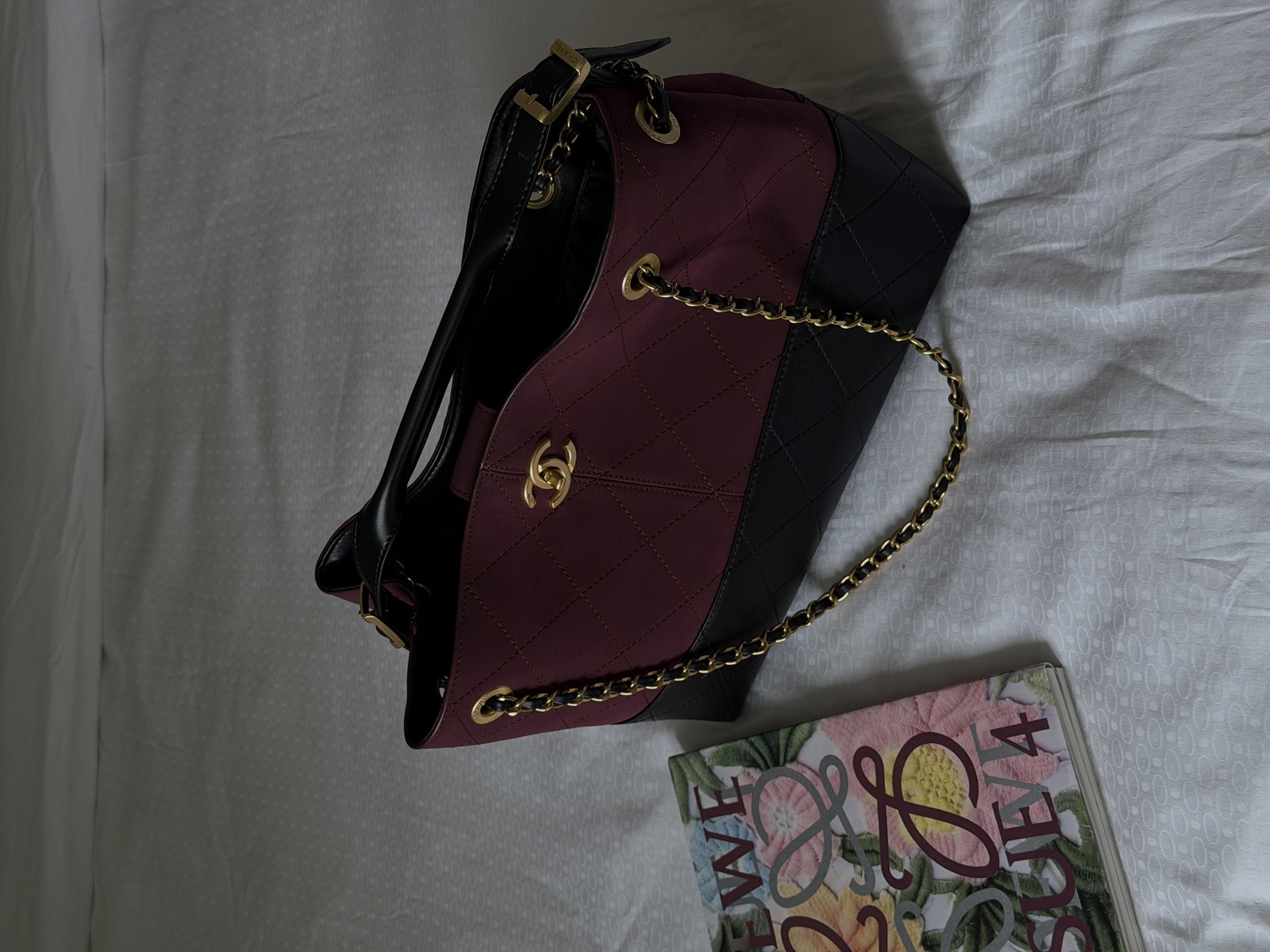 Chanel Shopping Bag 33 Burgundy/Gold - 8