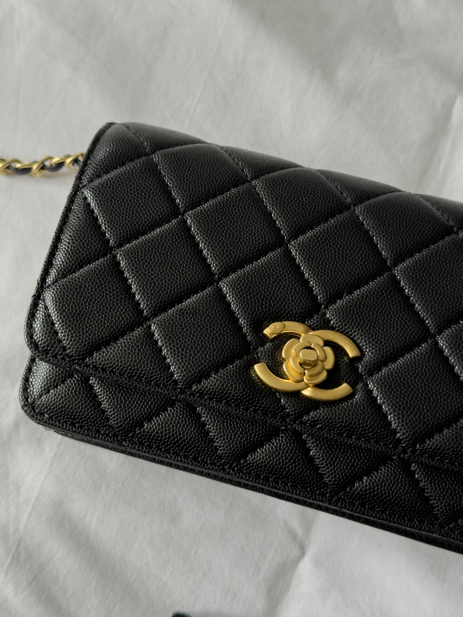 Chanel Shoulder Bag Black/Gold Caviar магнітна коробка - 6
