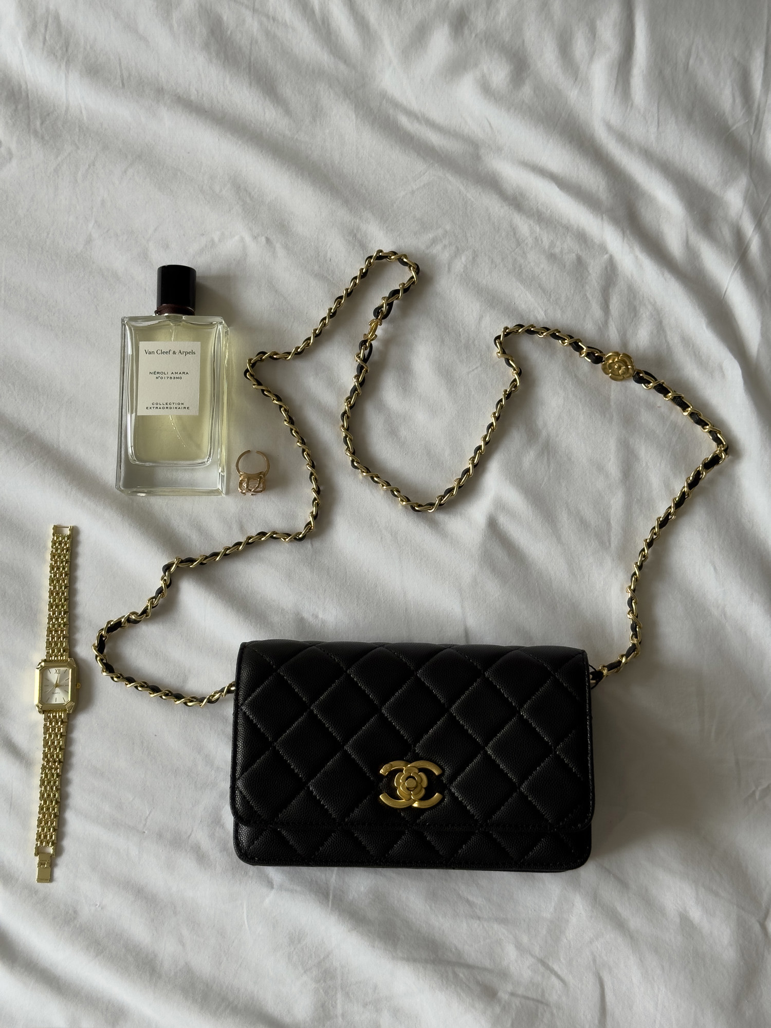 Chanel Shoulder Bag Black/Gold Caviar магнітна коробка - 5