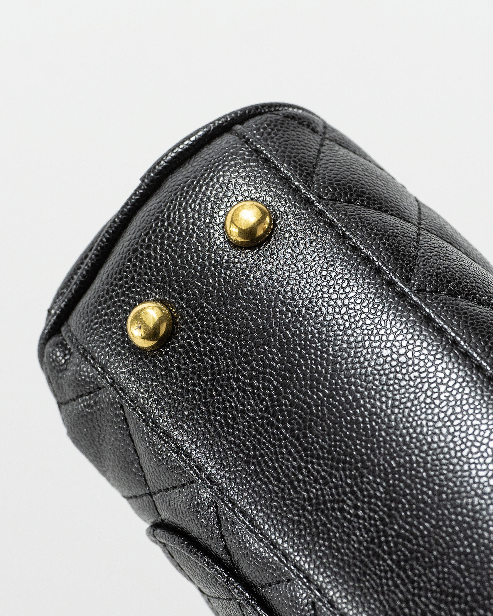 Chanel Small Bowling Bag in Black Caviar Leather - 11