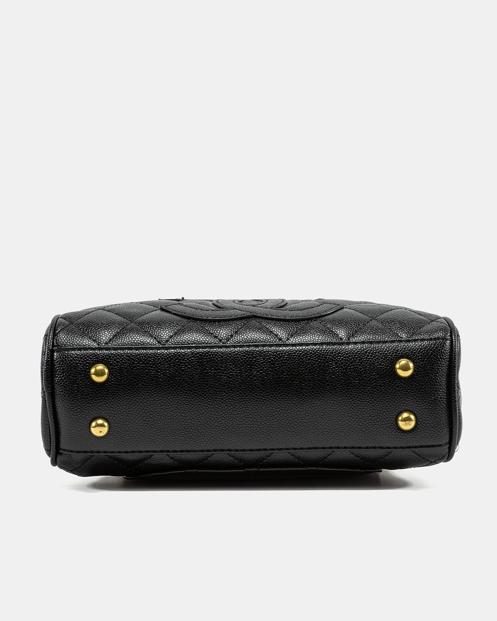 Chanel Small Bowling Bag in Black Caviar Leather - 9