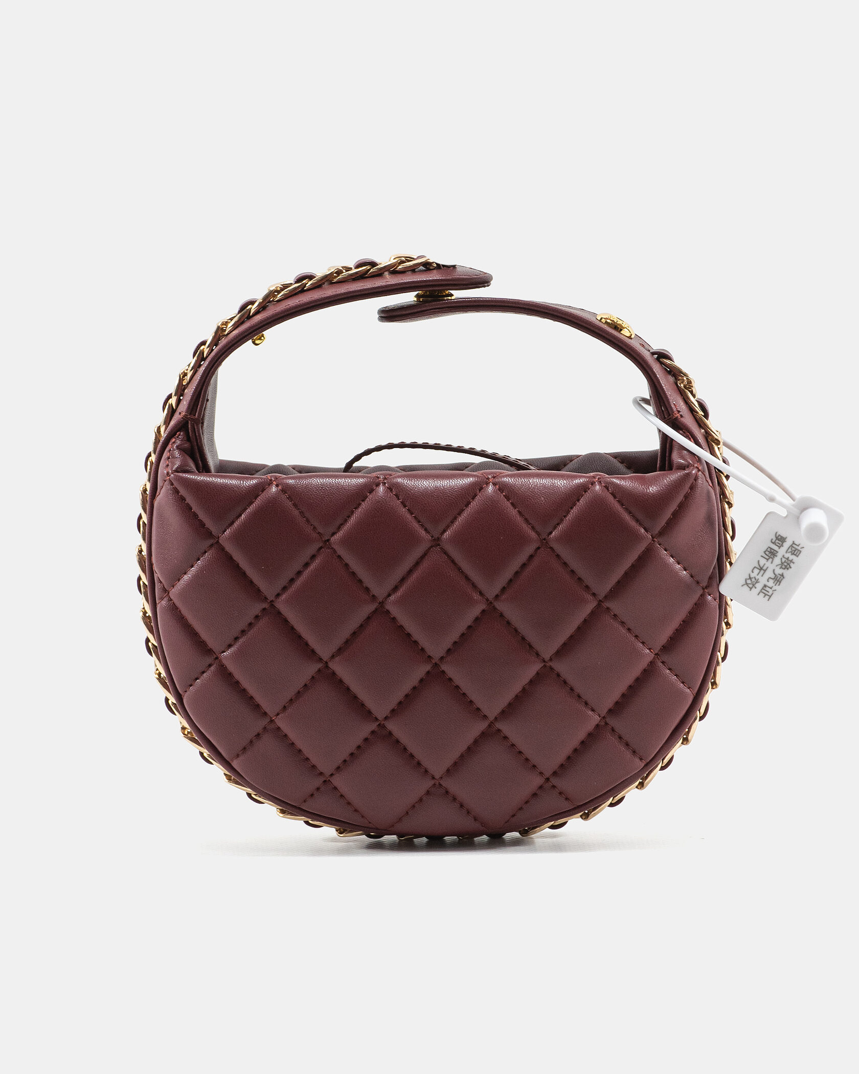 Chanel Small Hobo Bag Burgundy Lambskin with Gold-Tone Metal - 7