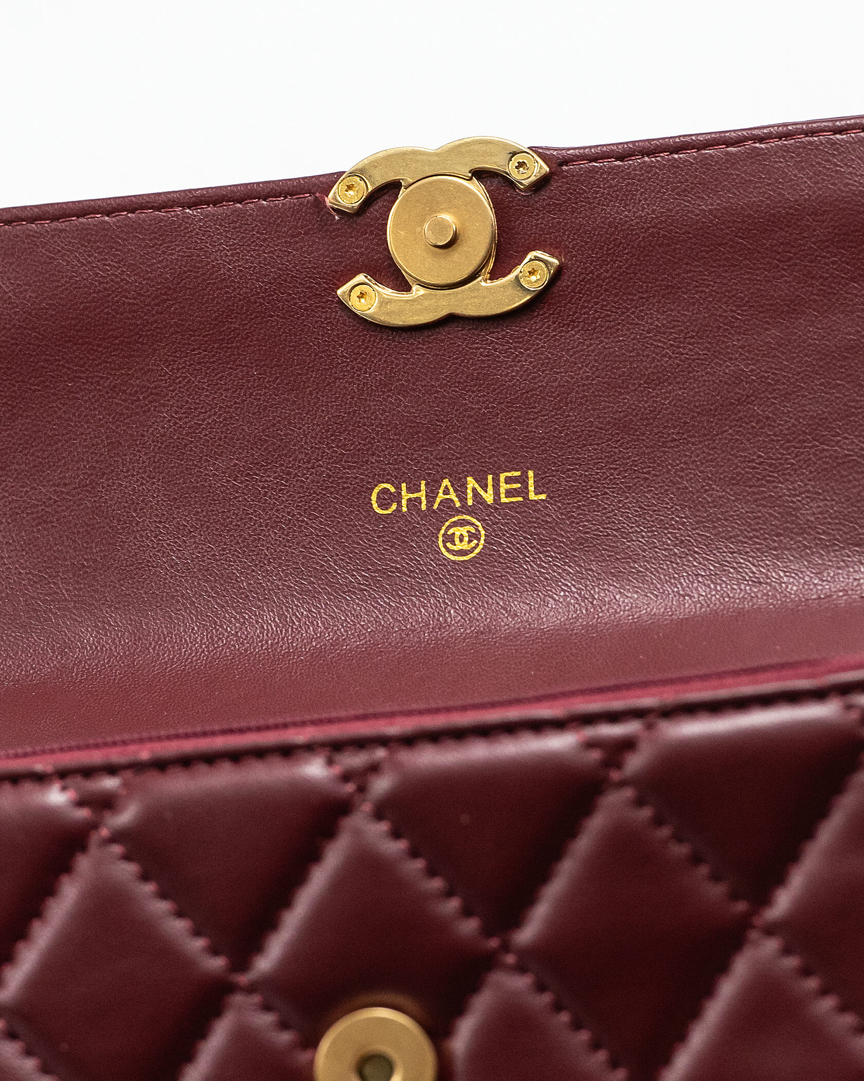 Chanel Small Perfect Fit Bag in Burgundy Lambskin - 12