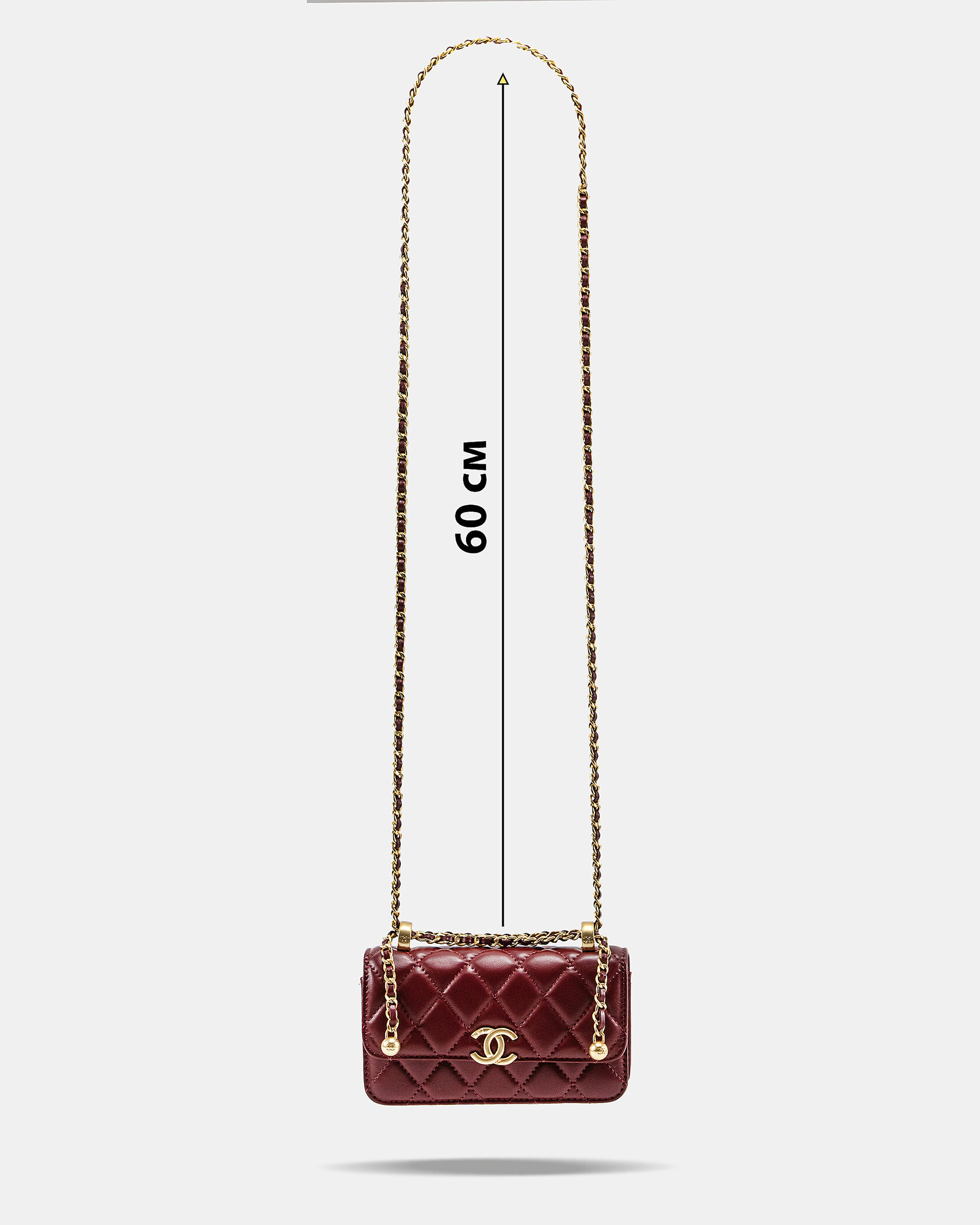Chanel Small Perfect Fit Bag in Burgundy Lambskin - 4