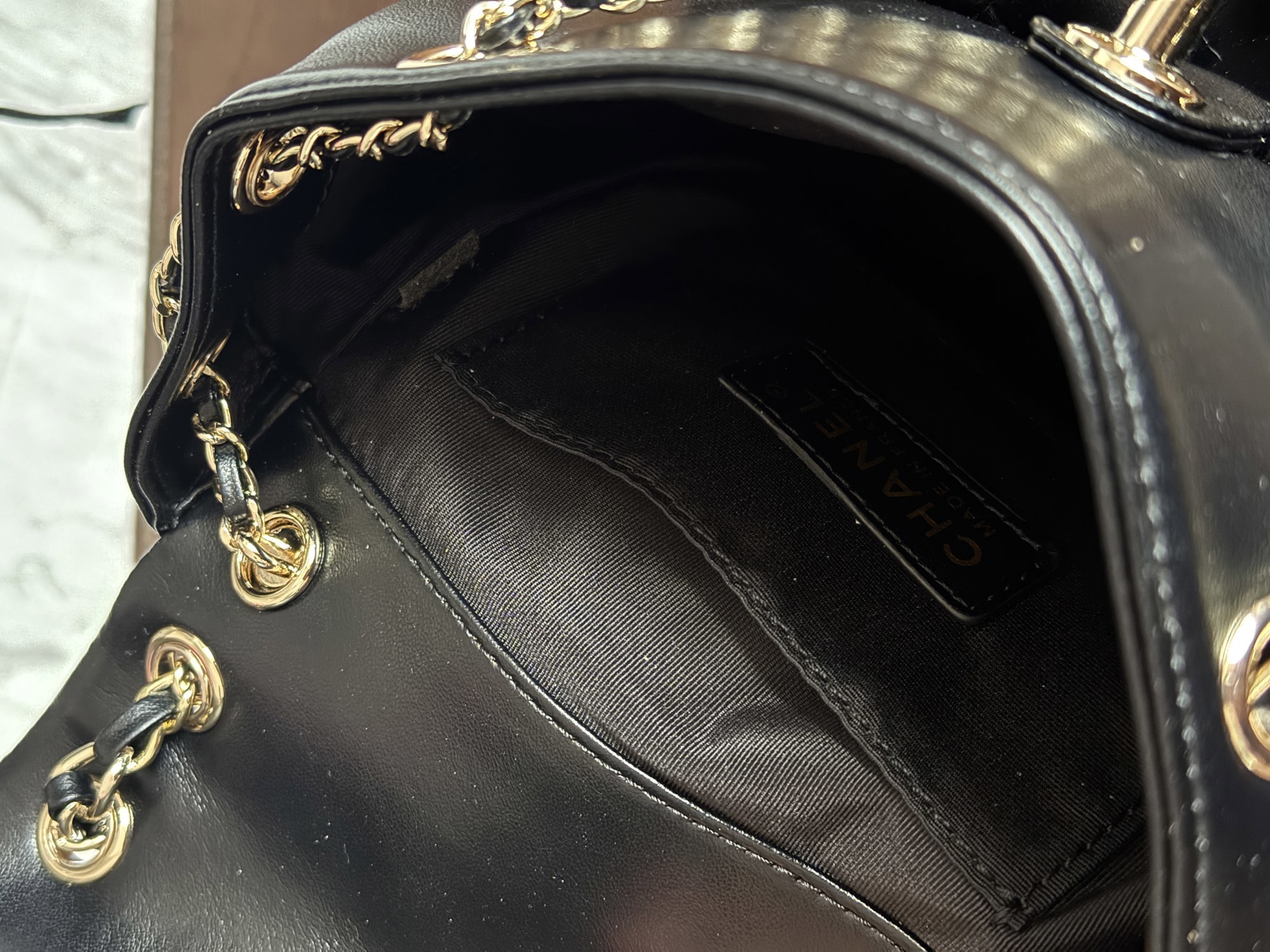 Chanel Two-Pocket Duma Backpack Black Магнітна Коробка - 8