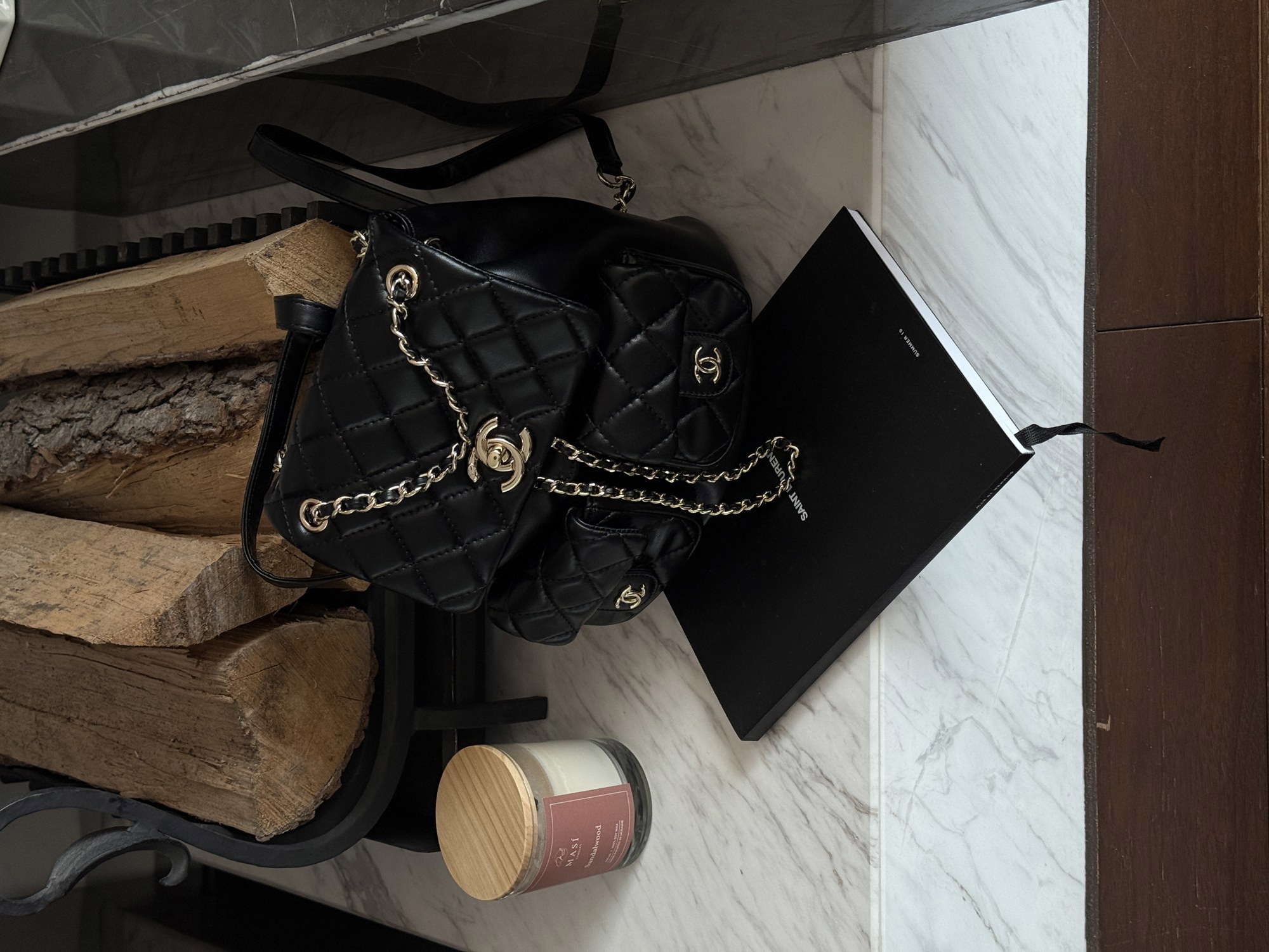 Chanel Two-Pocket Duma Backpack Black Магнітна Коробка - 9
