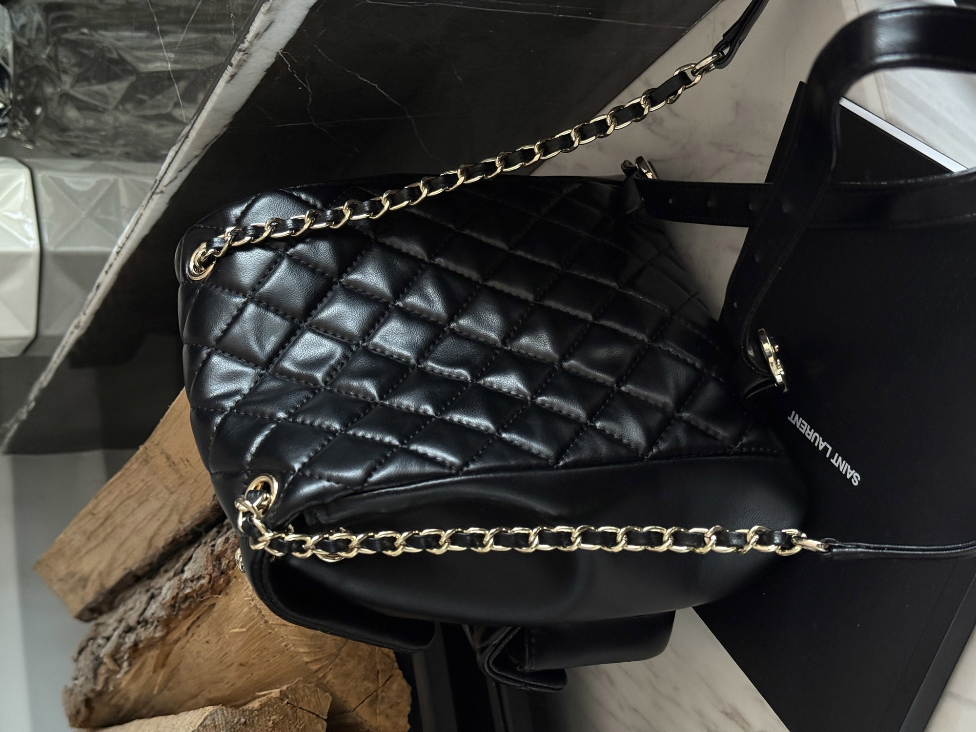 Chanel Two-Pocket Duma Backpack Black Магнітна Коробка - 6