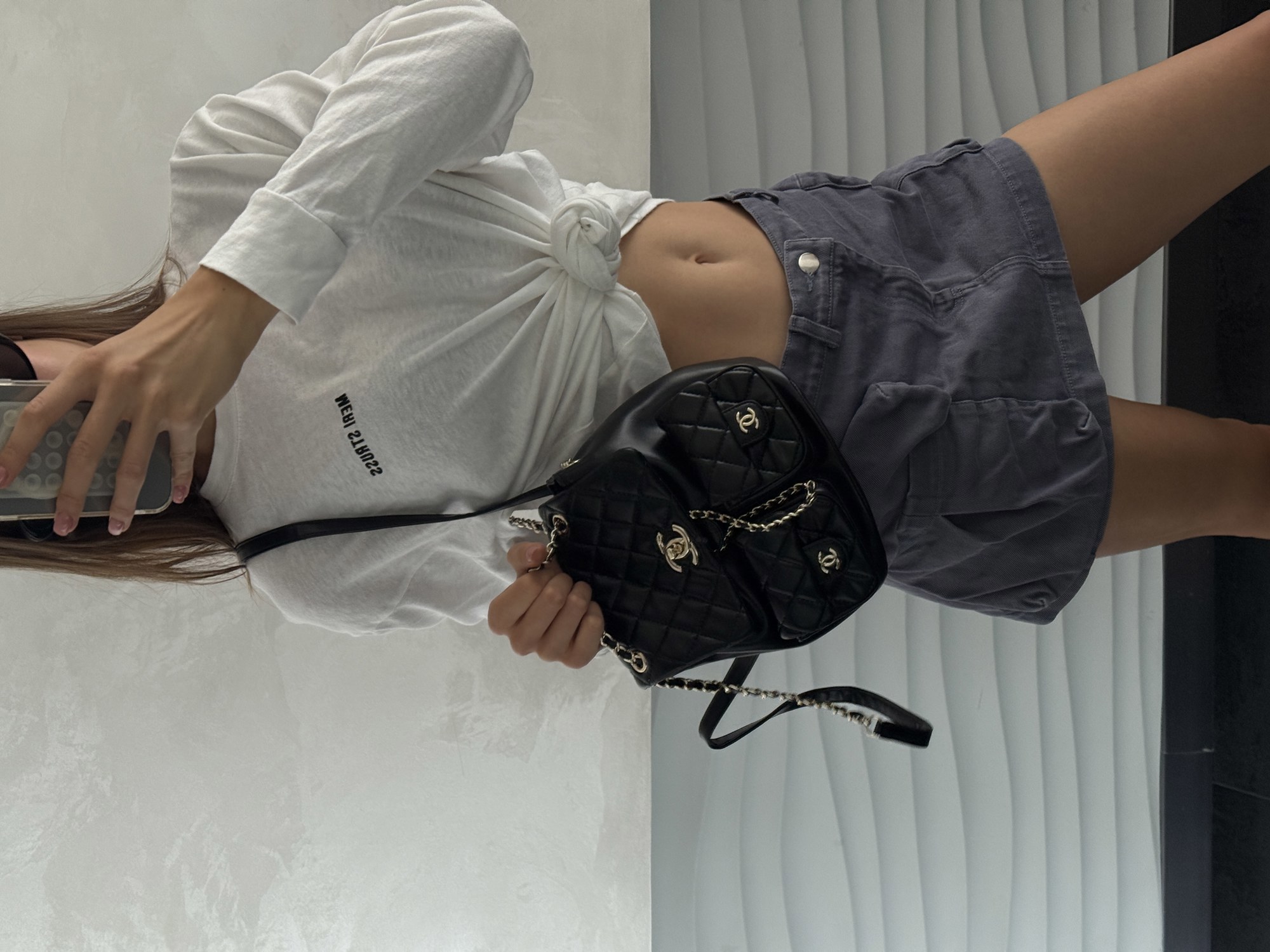 Chanel Two-Pocket Duma Backpack Black Магнітна Коробка - 10