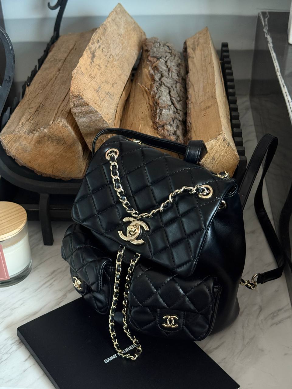 Chanel Two-Pocket Duma Backpack Black - 2