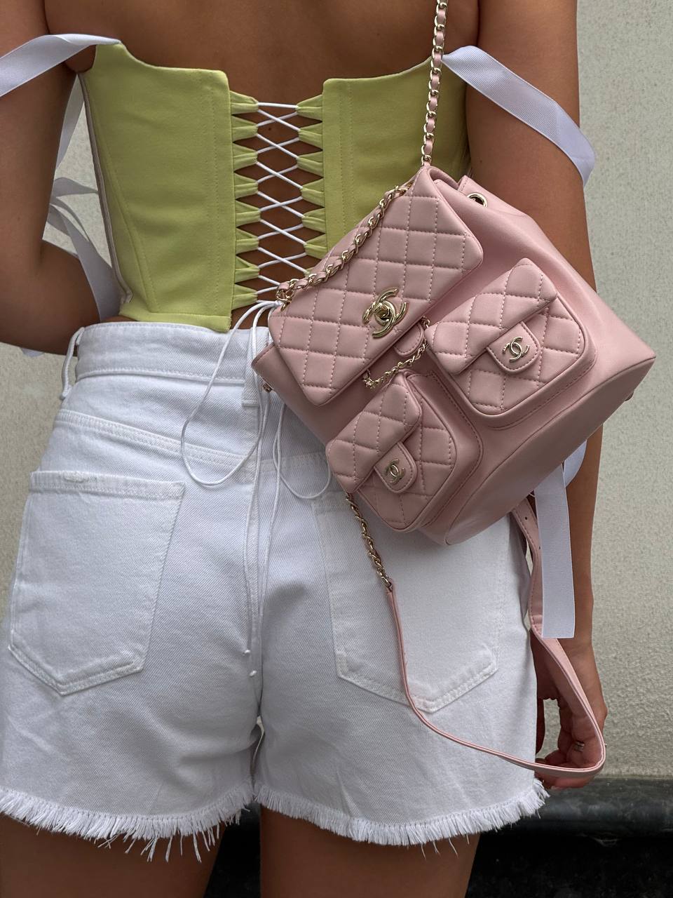 Chanel Two-Pocket Duma Backpack Pink - 7