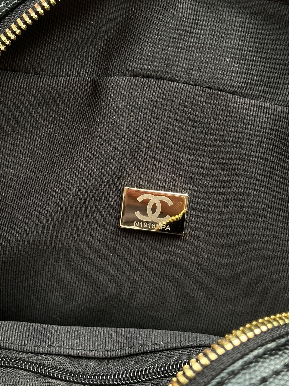 Chanel Vintage CC Quilted Caviar Bowling Bag Black - 7