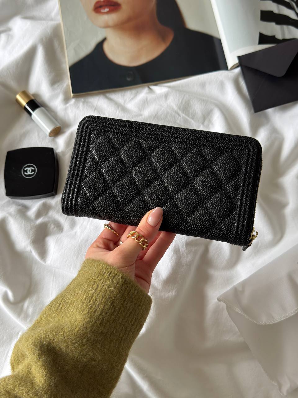 Chanel Wallet Boy Black/Gold - 5