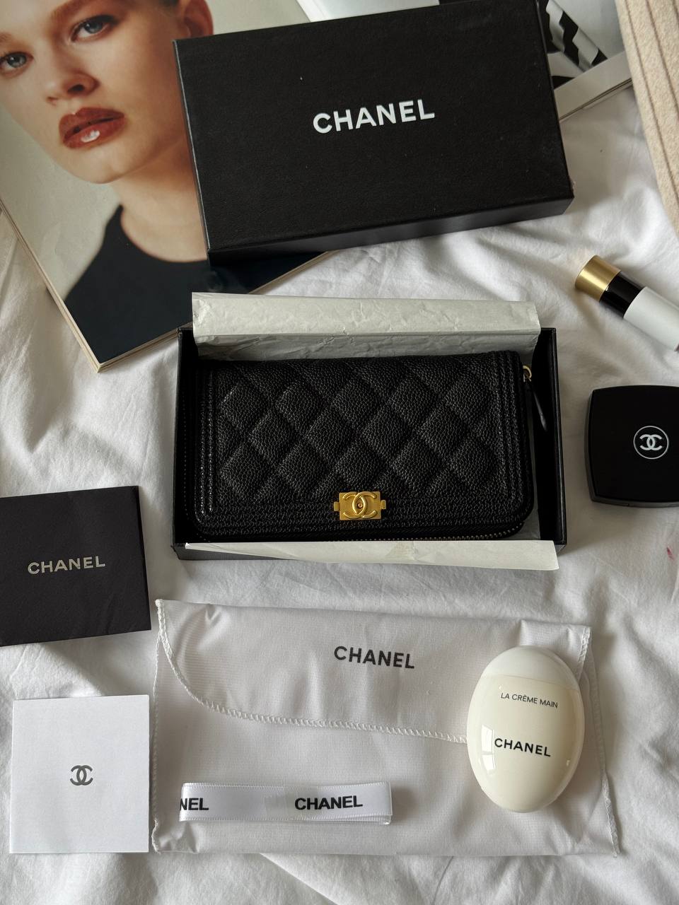 Chanel Wallet Boy Black/Gold - 6