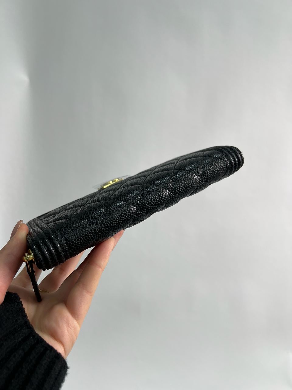 Chanel Wallet Boy Black/Gold - 12