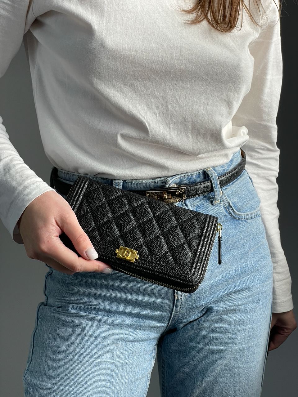 Chanel Wallet Boy Black/Gold - 5