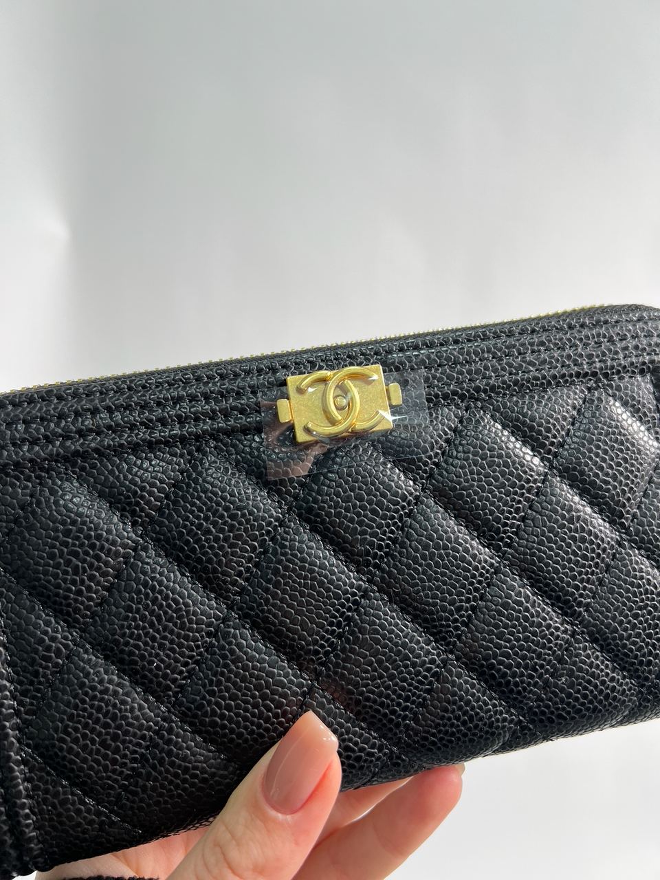 Chanel Wallet Boy Black/Gold - 8