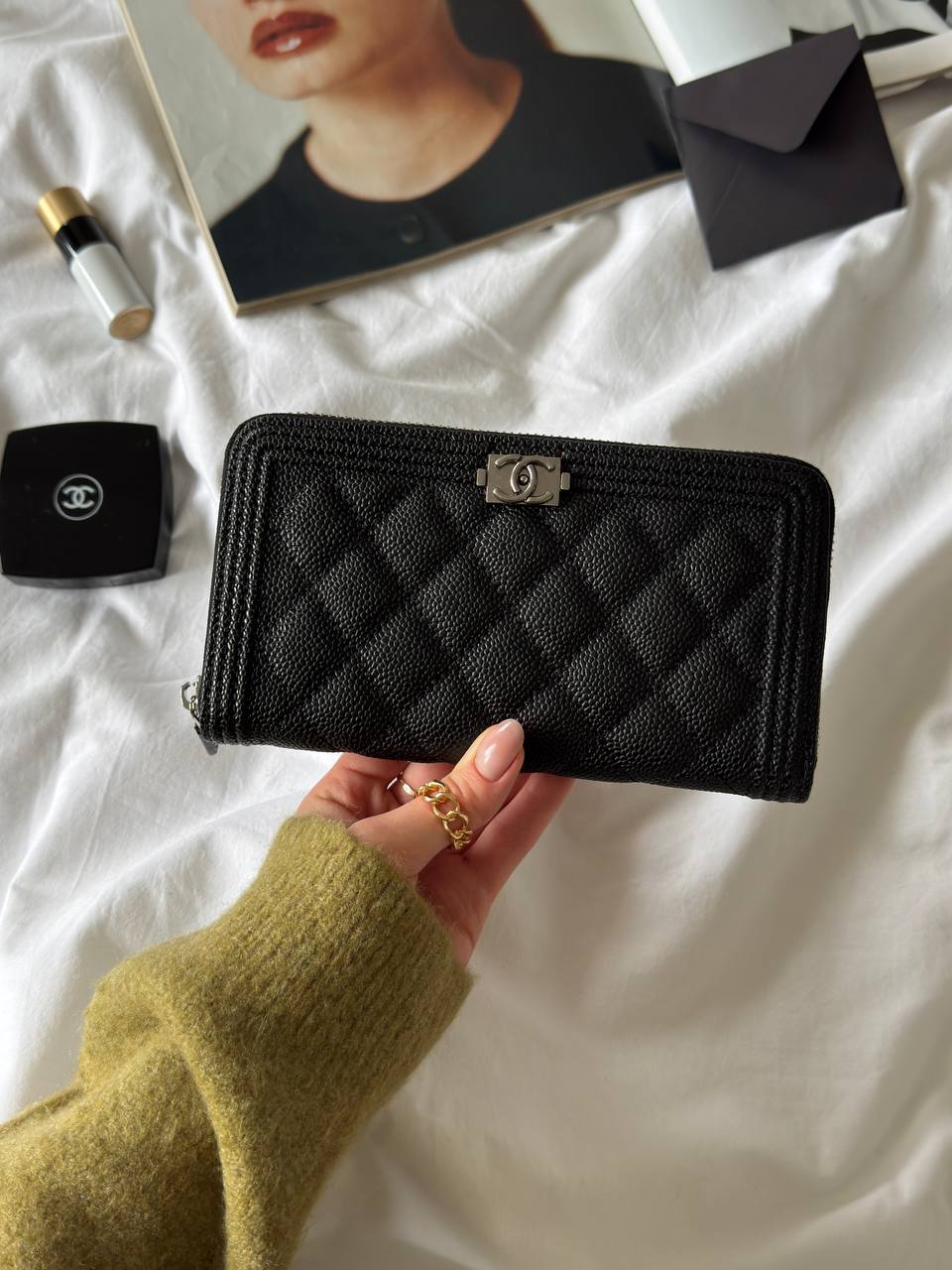 Chanel Wallet Boy Black/Silver - 3