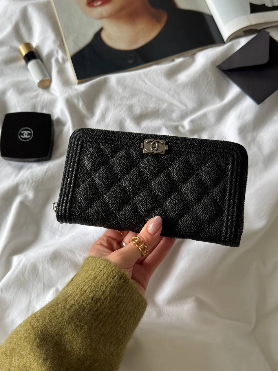 Chanel Wallet Boy Black/Silver - 6