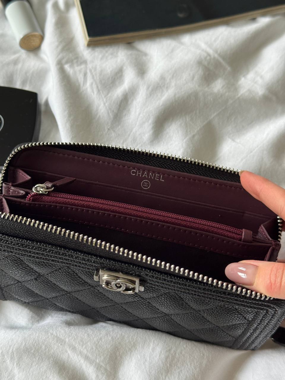 Chanel Wallet Boy Black/Silver - 8