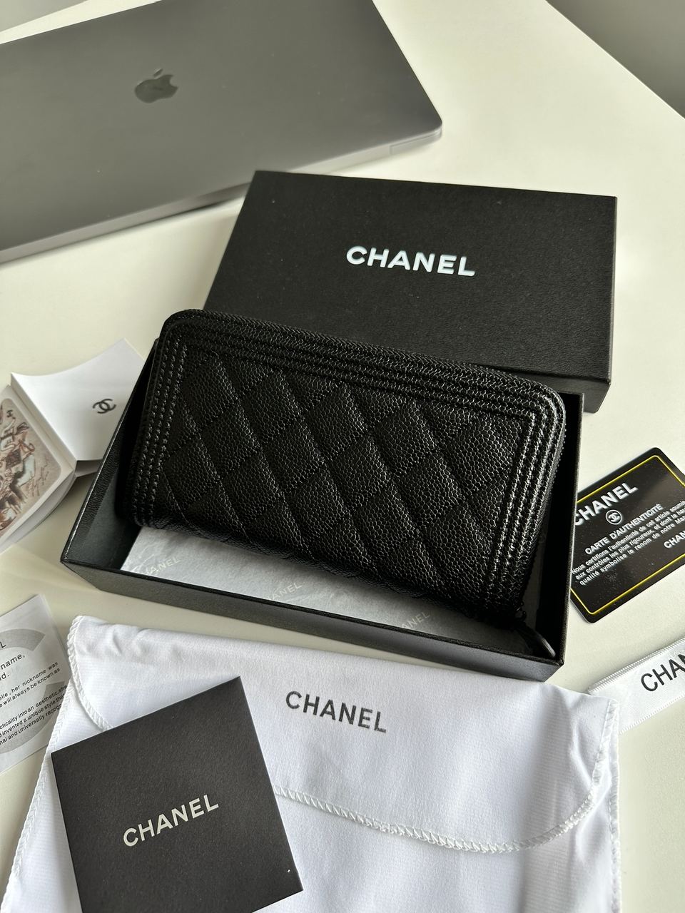 Chanel Wallet Boy Black/Silver - 6