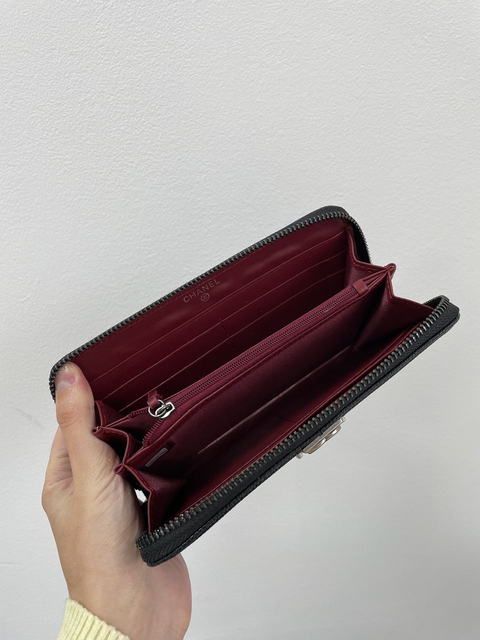 Chanel Wallet Boy Black/Silver - 9