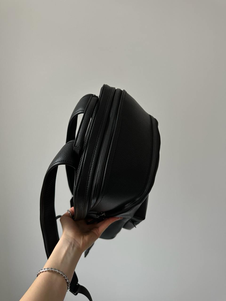 Charter Backpack in Pebble Leather Black - 11