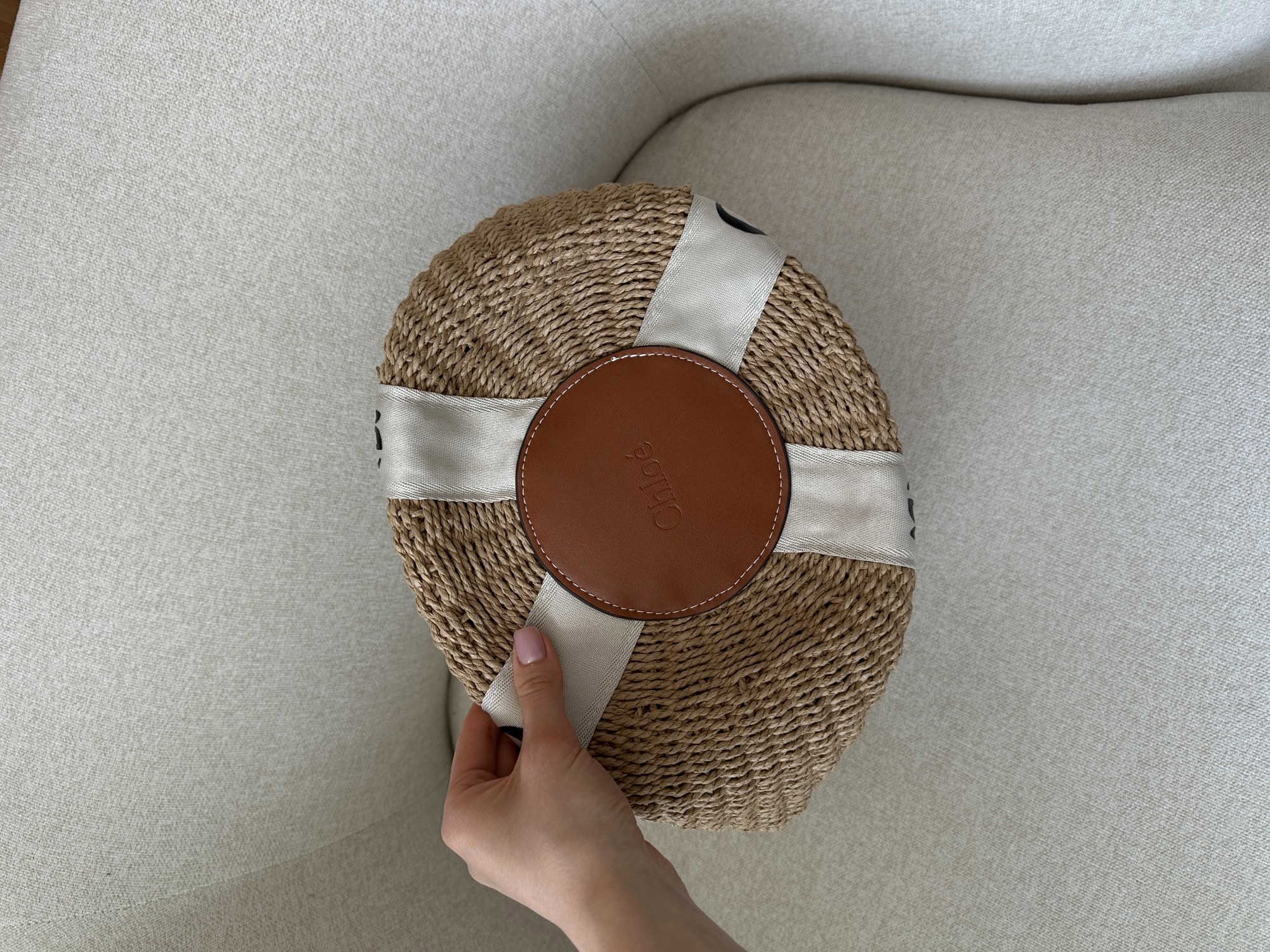 Chloe Large Woody Basket in Natural Fibers - 14