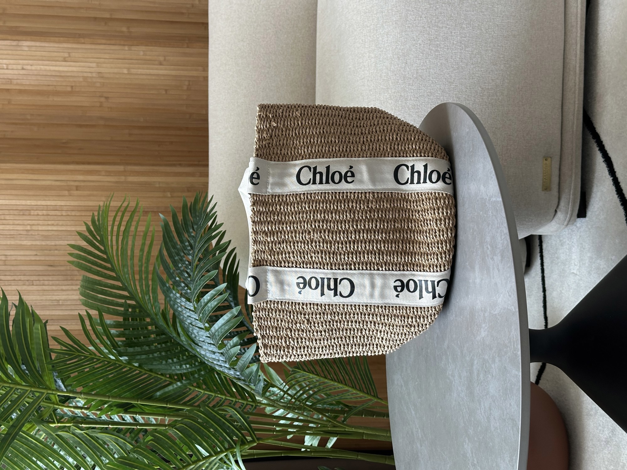 Chloe Large Woody Basket in Natural Fibers - 10