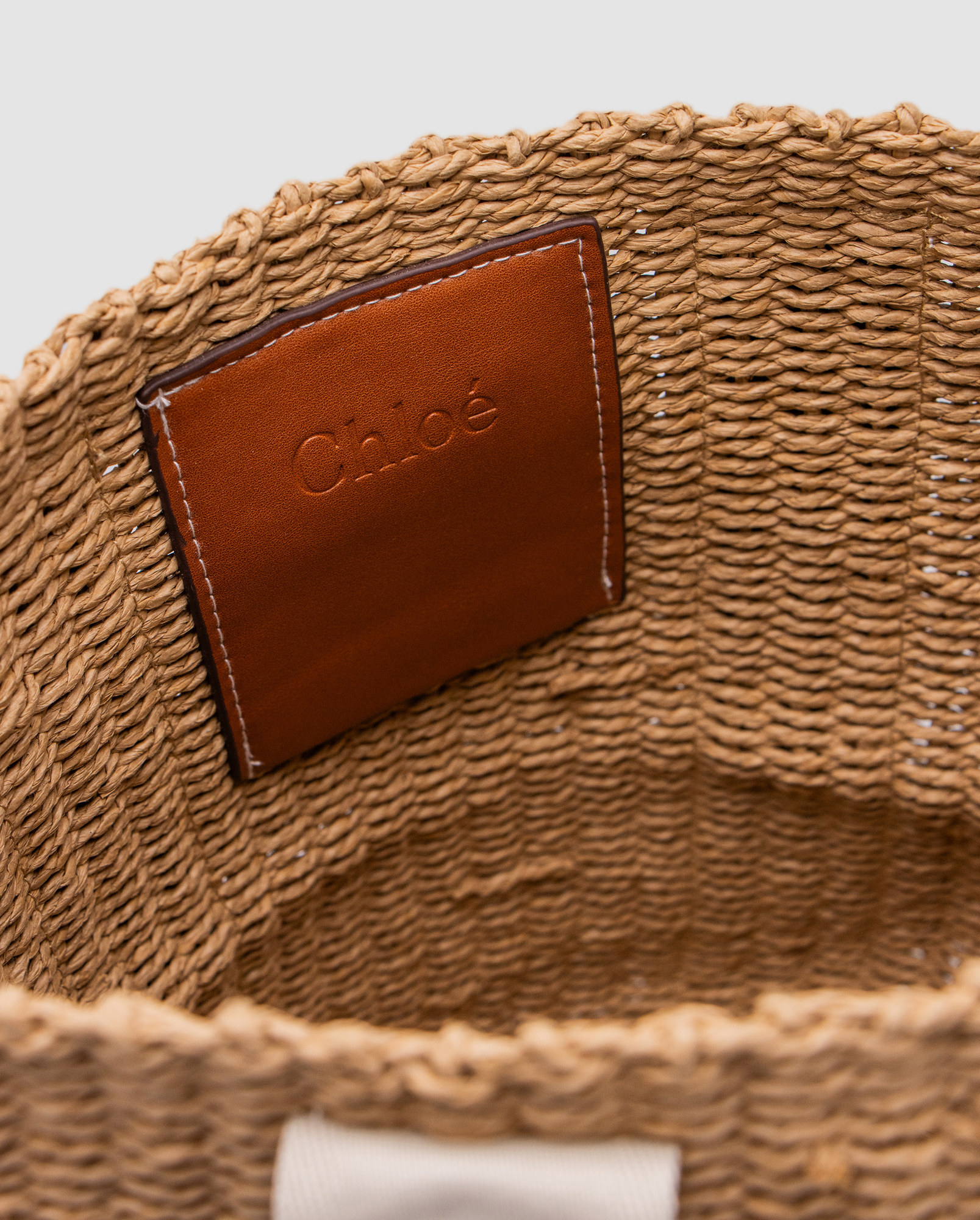 Chloe Large Woody Basket in Natural Fibers - 3