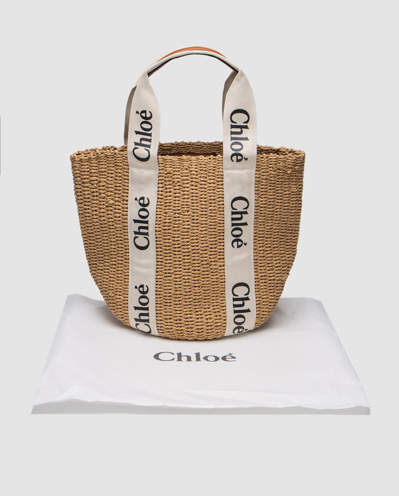 Chloe Large Woody Basket in Natural Fibers - 5
