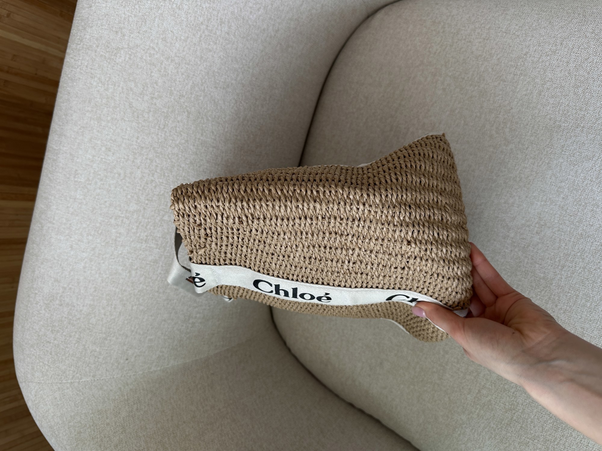 Chloe Large Woody Basket in Natural Fibers - 13