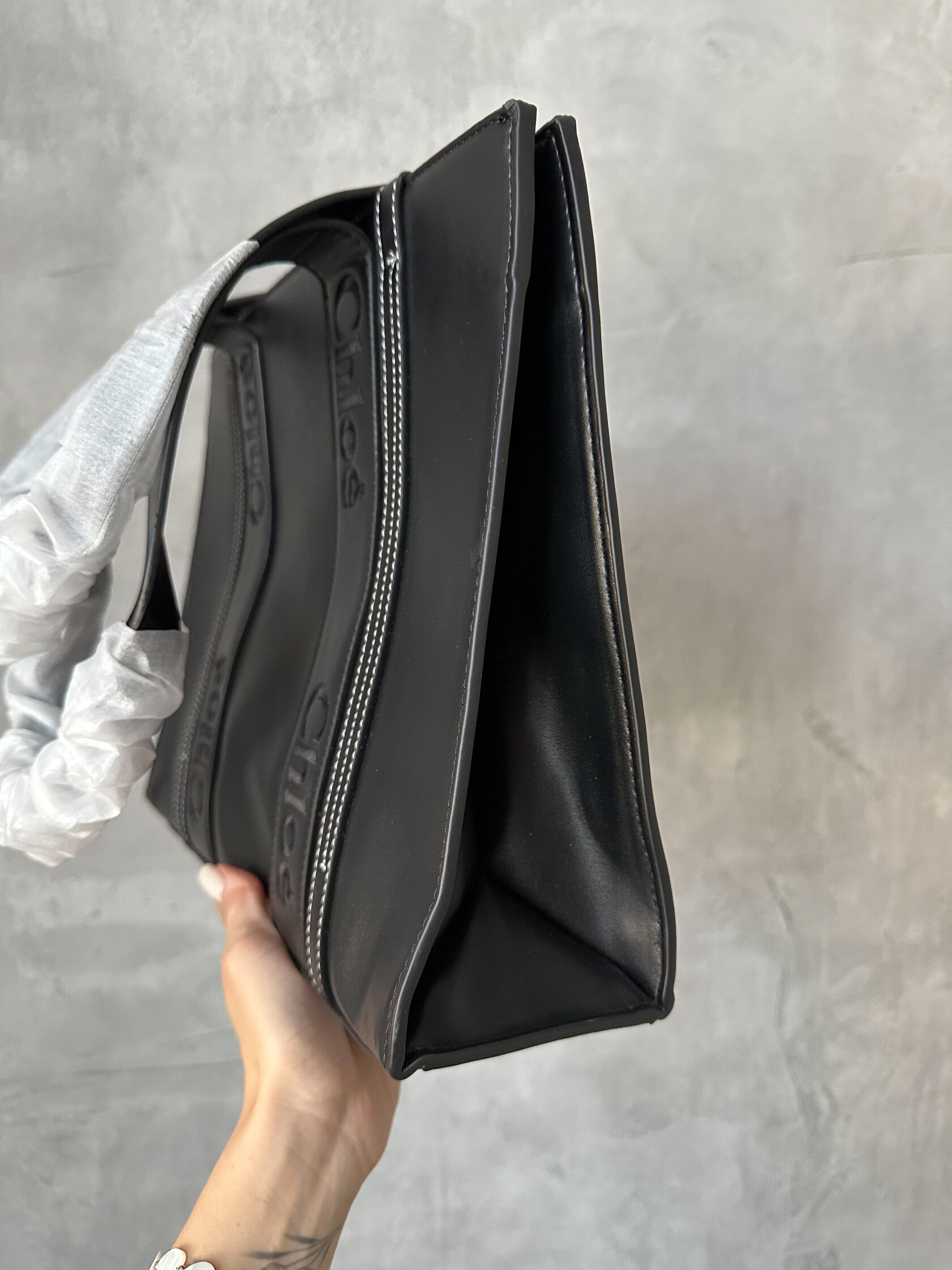 Chloe Shopper Woody Tote Bag - 6