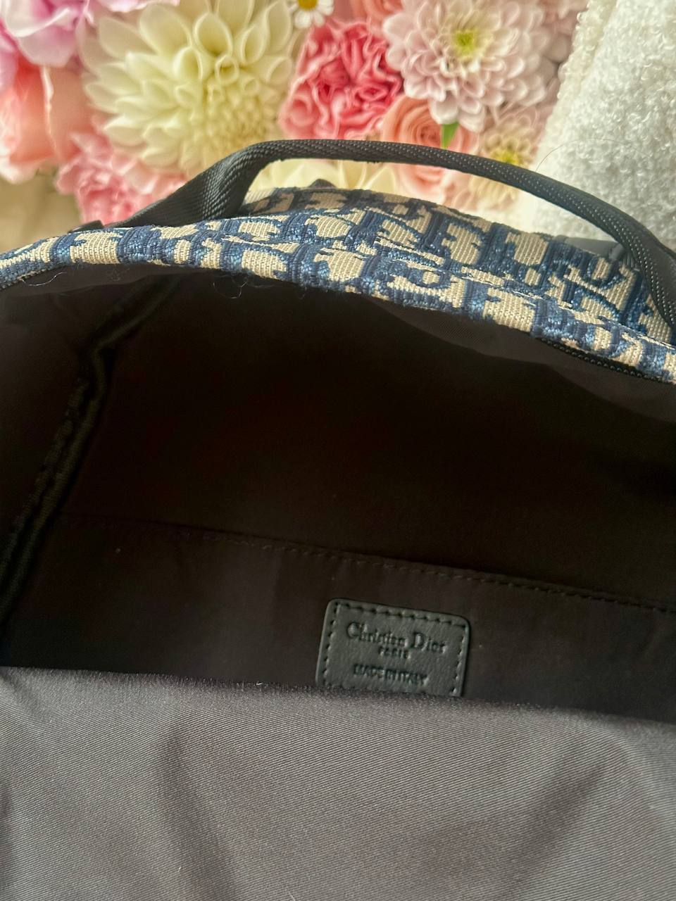 Christian Dio rTravel Backpack in Dior Oblique Jacquard Blue - 11